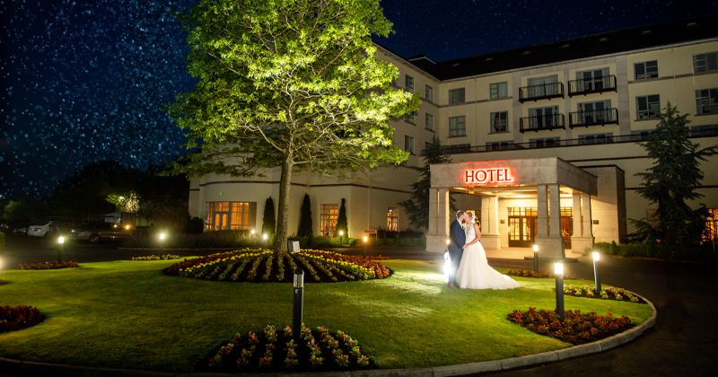 Newly Weds Exterior of Hotel